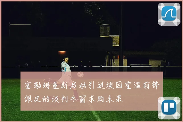 富勒姆重新启动引进埃因霍温前锋佩皮的谈判冬窗求购未果
